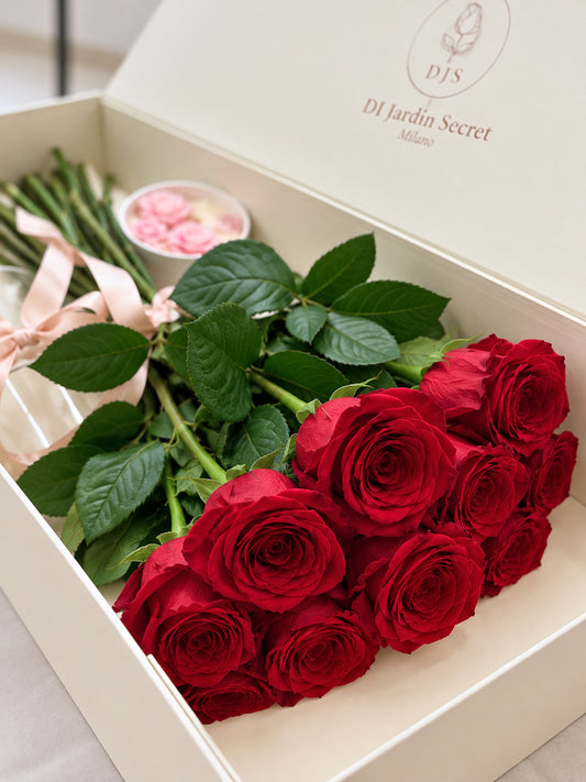 DI Jardin Secret Luxury Box – 15 Rose Rosse