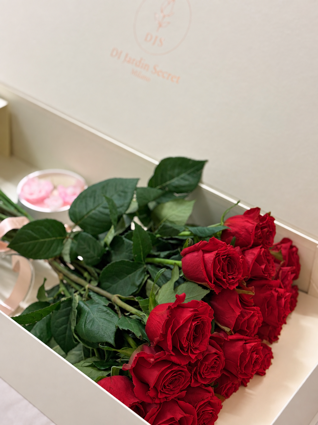 DI Jardin Secret Luxury Box – 15 Rose Rosse