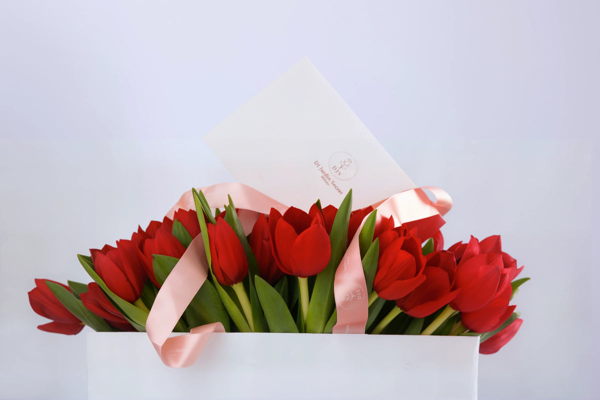 Bouquet di 25 Tulipani Rossi