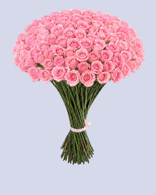 Bouquet di 101 Rose Rosa – 90 cm