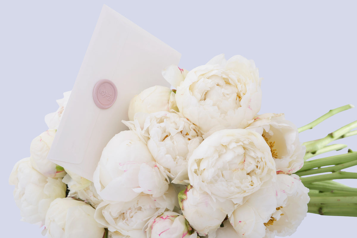 Bouquet di 25 Peonie Bianche