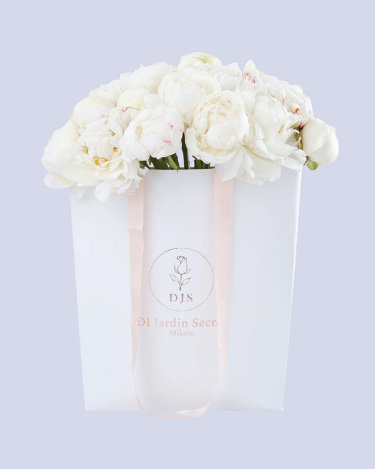 Bouquet di 15 Peonie Bianche