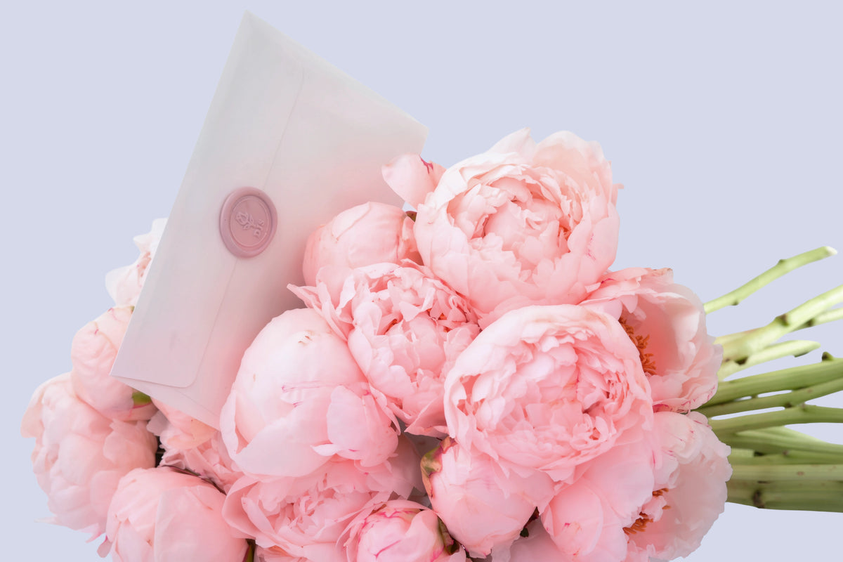 Bouquet di 15 Peonie Rosa