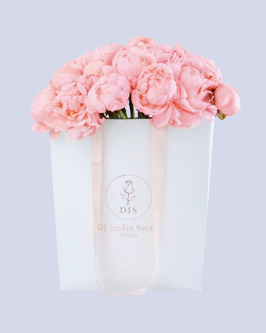 Bouquet di 15 Peonie Rosa