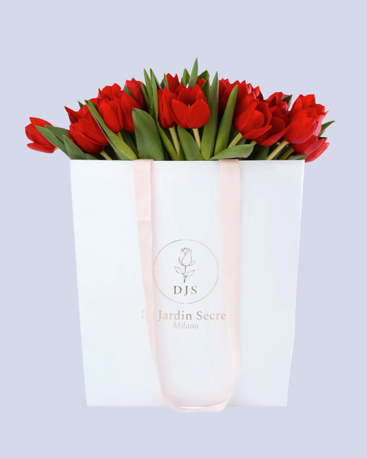 Bouquet di 25 Tulipani Rossi